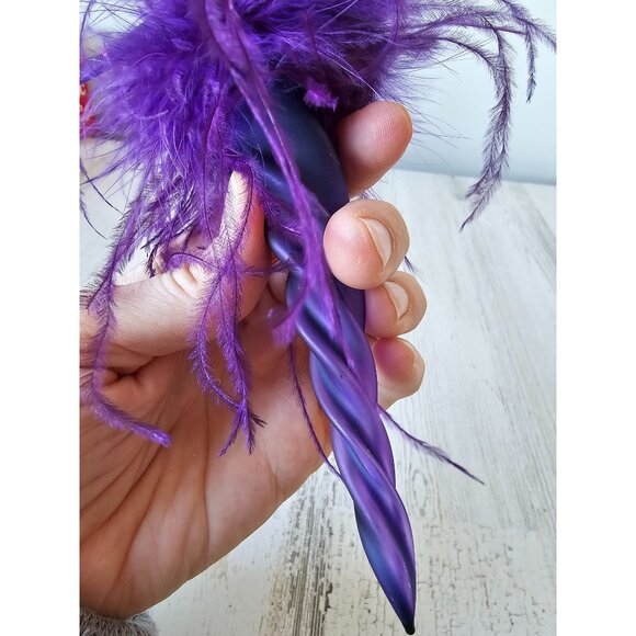 Katherine's collection purple feather ornament lady fabulous icicle Xmas tree - Picture 10 of 10